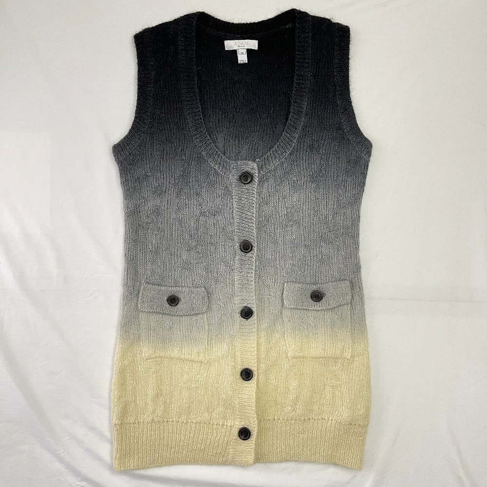ADAM by Adam Lippes Knit Ombre Vest Top Size XS Wool Mohair Sleeveless Cardigan